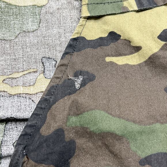 Vintage Y2K Handmade Camouflage Peplum Smock Top V Neck Mcbling Military Army - Picture 6 of 7